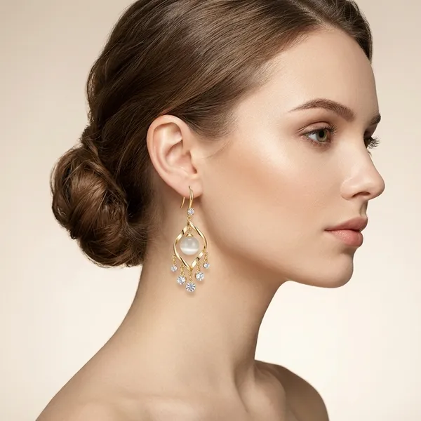 Gold_Toned_Chandelier_Drop_Earrings_For_Women