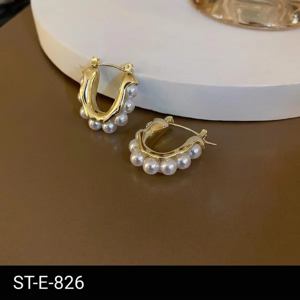 Gold_Toned_Pearl_Studded_Hoop_Earrings_For_Women