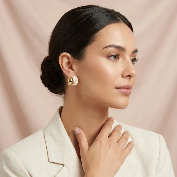 Gold_Toned_Pearl_Studded_Hoop_Earrings_For_Women