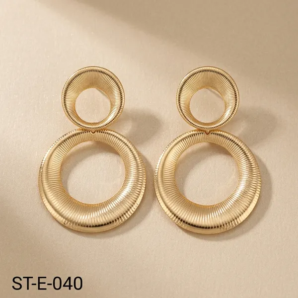 Gold_Toned_Double_Circle_Drop_Earrings_For_Women