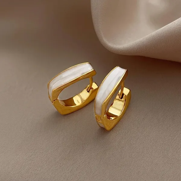Gold_Toned_White_Enamel_Square_Huggie_Hoop_Earrings