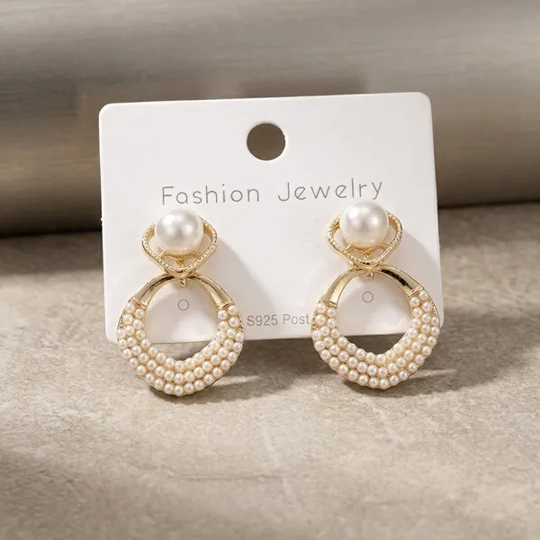 Gold_Toned_Pearl_Studded_Circular_Drop_Earrings_For_Women