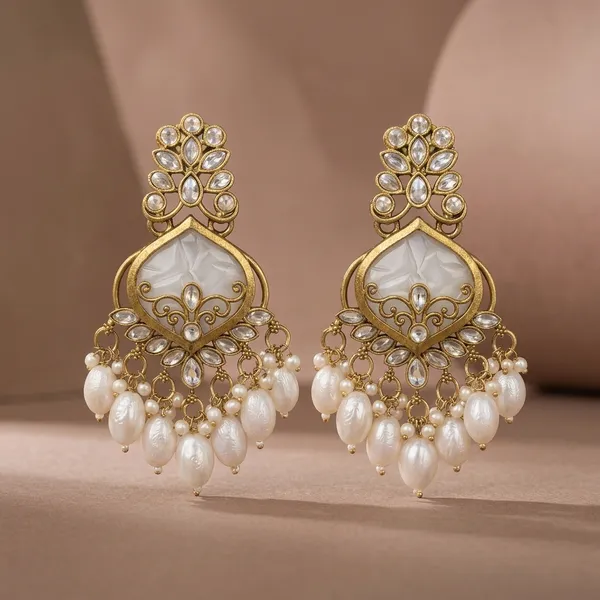 Gold_Toned_Kundan_Pearl_Drop_Chandbali_Earrings_For_Women