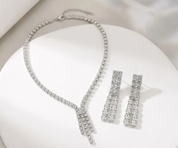 Silver_Rhinestone_Y_Chain_Necklace_And_Earrings_Set_For_Women
