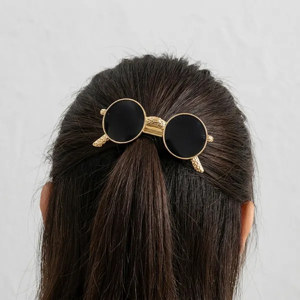 Grey_And_Black_Sunglasses_Design_Hair_Clip_For_Women