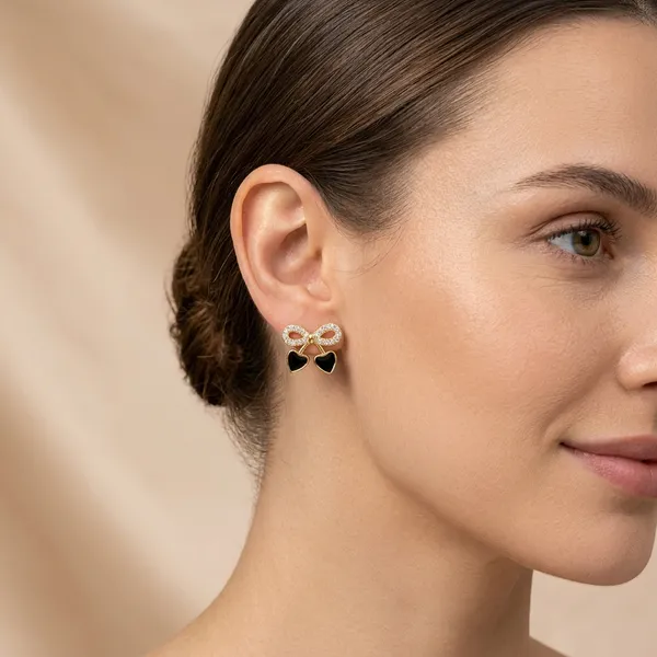 Gold_Toned_Bow_Heart_Studded_Earrings_For_Women