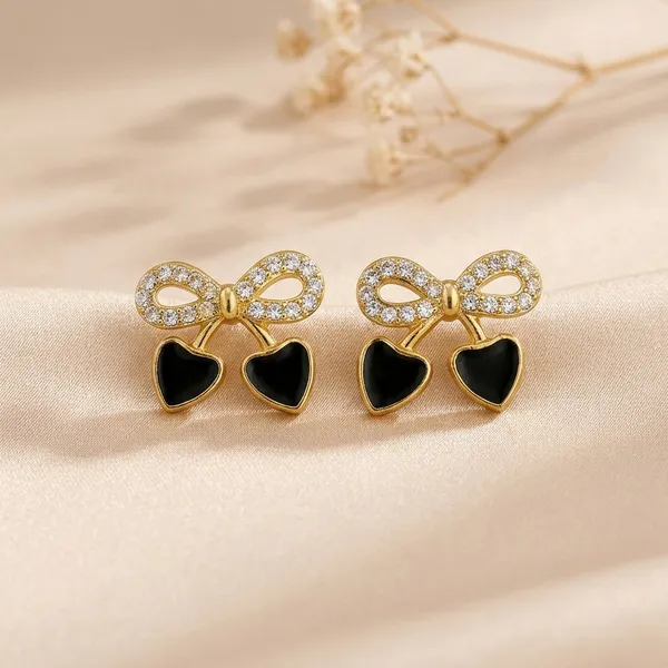 Gold_Toned_Bow_Heart_Studded_Earrings_For_Women