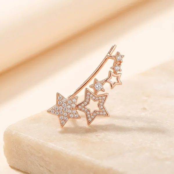 Gold_Star_Studded_Crawler_Earrings_For_Women