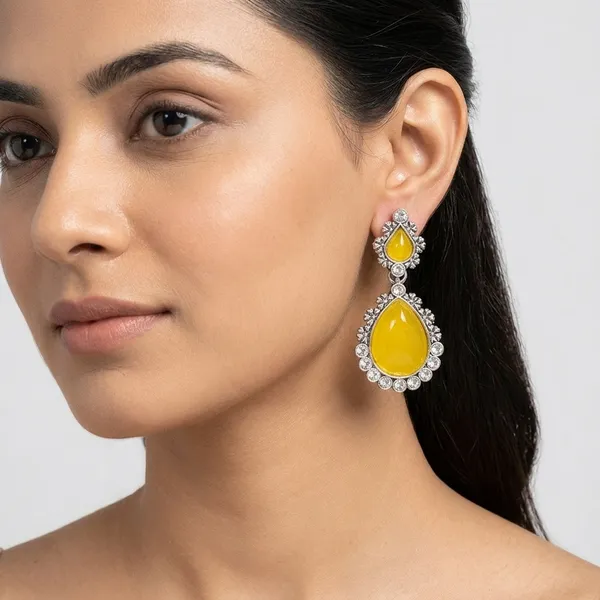 Yellow_Oxidized_Silver_Stone_Studded_Drop_Earrings_For_Women