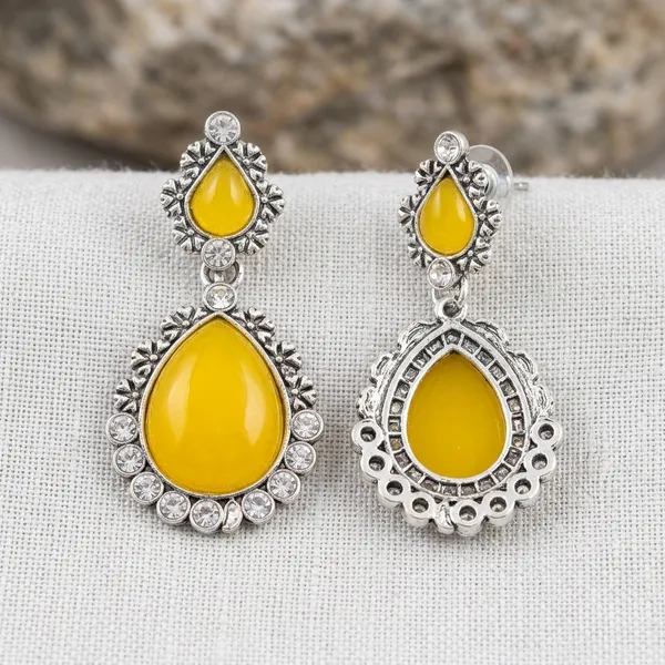 Yellow_Oxidized_Silver_Stone_Studded_Drop_Earrings_For_Women