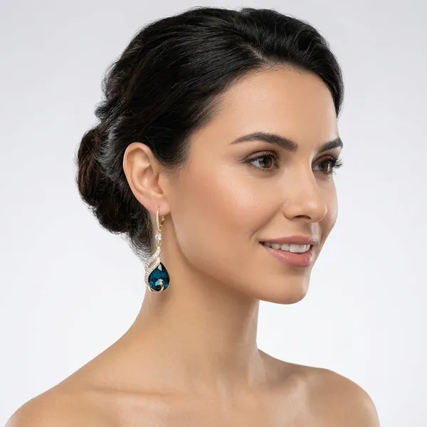 Gold_Toned_Blue_Crystal_Peacock_Drop_Earrings_For_Women