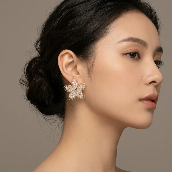 Gold_Toned_Crystal_Floral_Stud_Earrings_For_Women