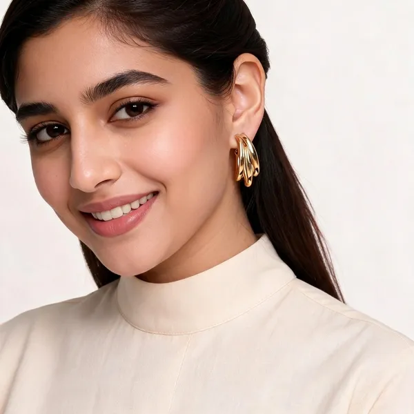 Gold_Toned_Layered_Hoop_Earrings_For_Women
