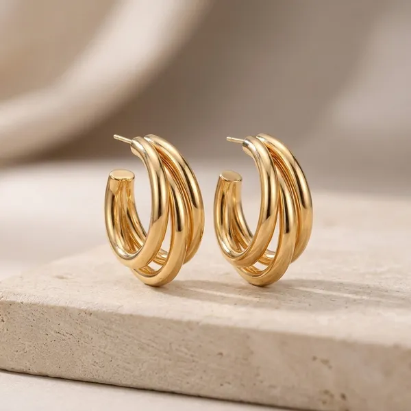 Gold_Toned_Layered_Hoop_Earrings_For_Women