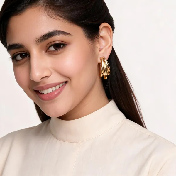 Gold_Toned_Layered_Hoop_Earrings_For_Women
