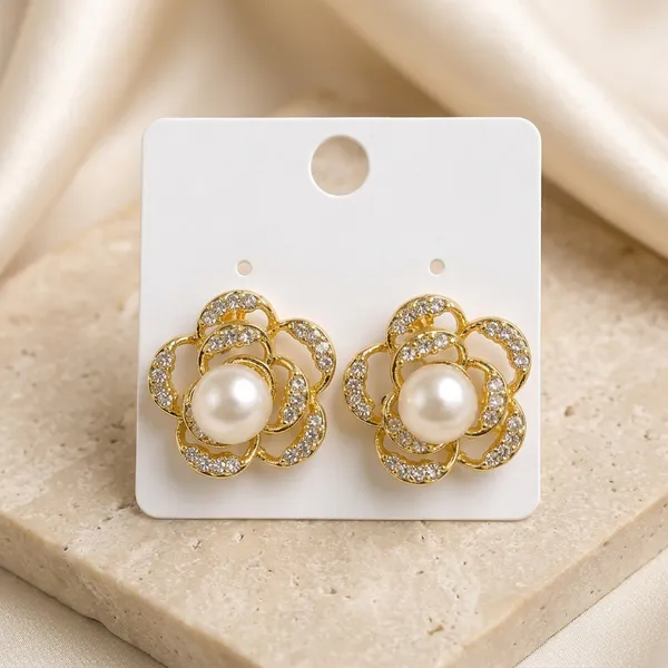 Gold_Floral_Pearl_Studded_Stud_Earrings_For_Women