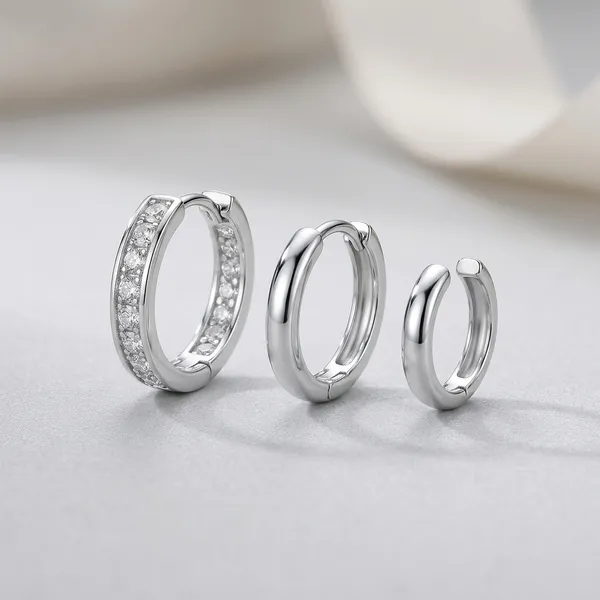 Silver_Studded_Small_Hoop_Earrings_Set_For_Women