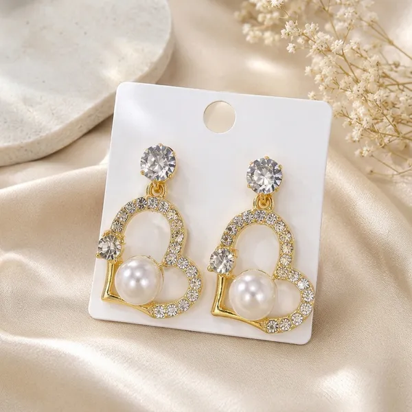 Gold_Toned_Heart_Shaped_Pearl_Stud_Earrings_For_Women