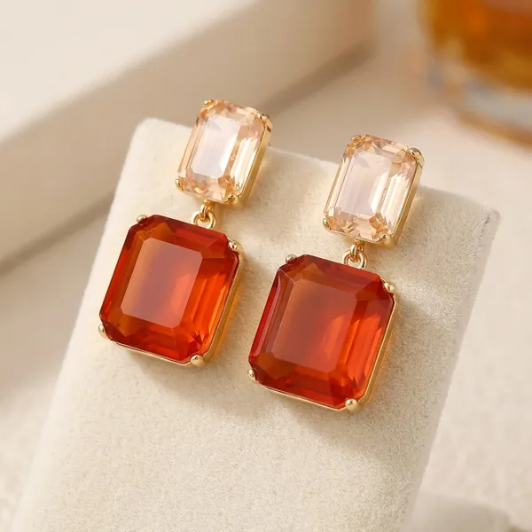 Amber_Orange_Stone_Gold_Plated_Drop_Earrings_For_Women