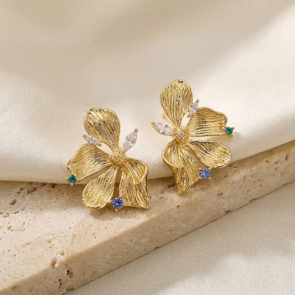 Gold_Toned_Floral_Statement_Earrings_For_Women