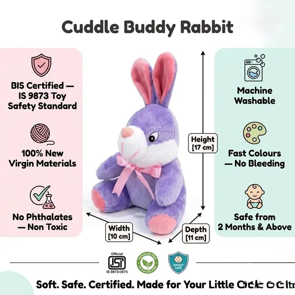 FunToys_Plush_Bunny_Toy_And_Plush_Teddy_Bear_For_Kids_Pack_Of_2