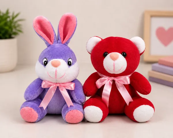 FunToys_Plush_Bunny_Toy_And_Plush_Teddy_Bear_For_Kids_Pack_Of_2
