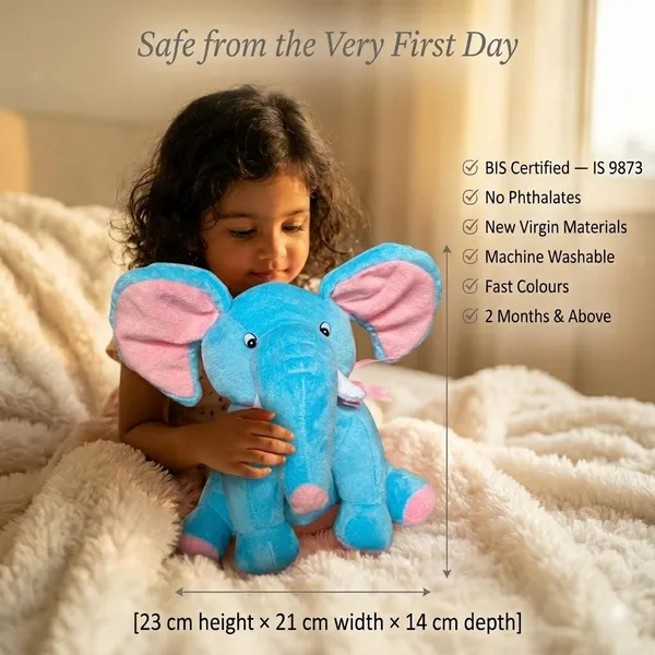 A_beautiful_blue_elephant_plush,_as_soft_as_a_cloud._Plush_Elephant_BLUE_23cm