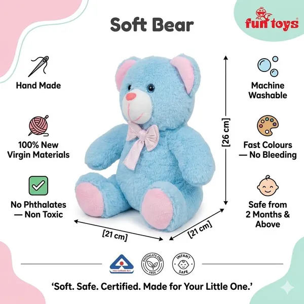 A_beautifully_classic_bear_plush,_soft_enough_to_melt_your_heart._Plush_Bear_Toy_26cm
