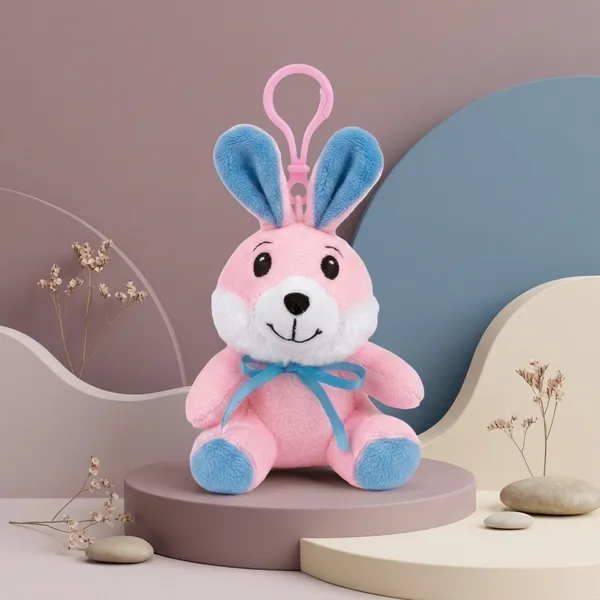FunToys_Plush_Rabbit_Bag_Charm_And_Plush_Bear_Toy_For_Kids_Pack_Of_2