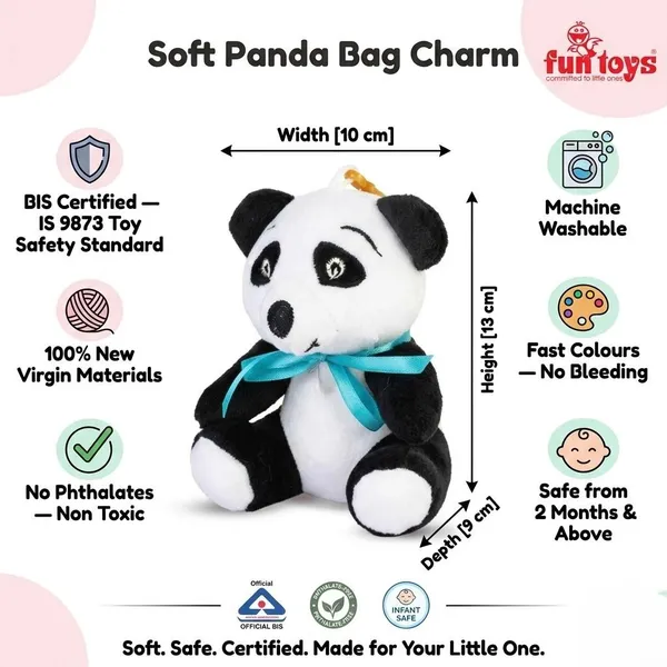 FunToys_Plush_Panda_Bag_Charm_And_Plush_Octopus_Toy_For_Kids_Pack_Of_2