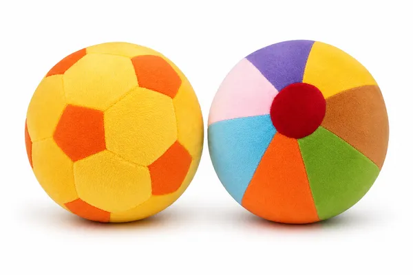 FunToys_Plush_Rainbow_Ball_And_Plush_Football_For_Kids_Pack_Of_2