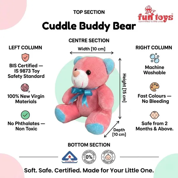 FunToys_Plush_Teddy_Bear_And_Plush_Teddy_Bear_For_Kids_Pack_Of_2