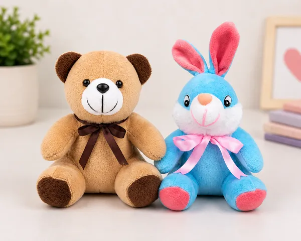 FunToys_Plush_Teddy_Bear_And_Plush_Bunny_Toy_For_Kids_Pack_Of_2