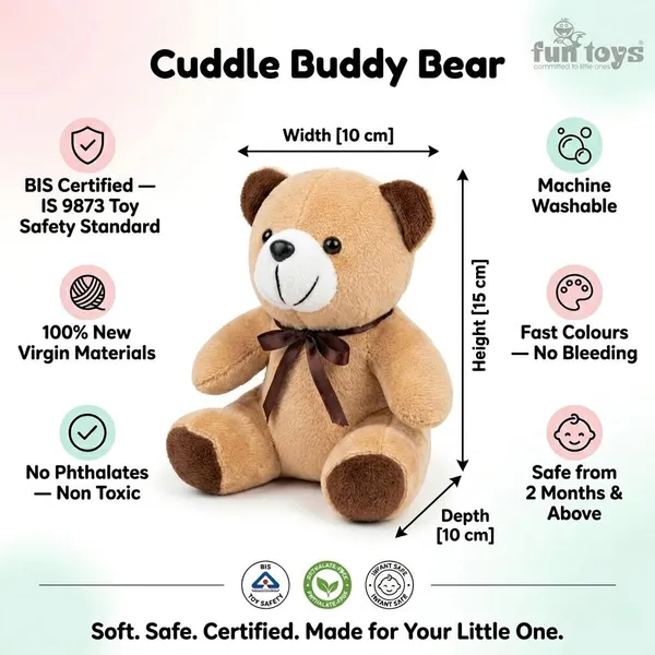 FunToys_Plush_Teddy_Bear_And_Plush_Bunny_Toy_For_Kids_Pack_Of_2