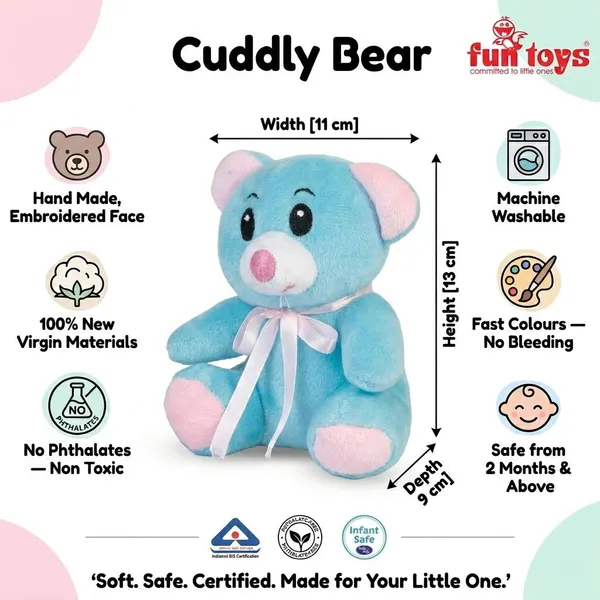 FunToys_Plush_Rabbit_Bag_Charm_And_Plush_Bear_Toy_For_Kids_Pack_Of_2