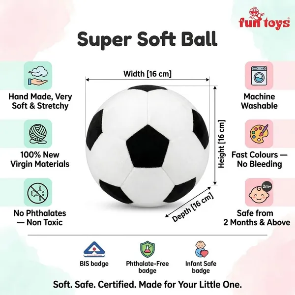 FunToys_Plush_Football_And_Plush_Football_For_Kids_Pack_Of_2