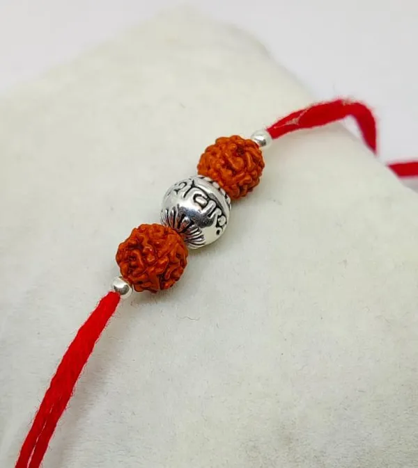 Silvering_Om_Namah_Shivaya_925_silver_bead_&_Rudraksha_Bracelet_Rakhi