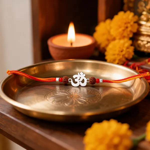 Silvering_Om_Cutwork_Rudraksha_925_Silver_Thread_Rakhi