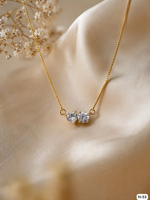 Silvering_Dual_Soul_Solitaire_Necklace_-_Authentic_925_Sterling_Silver_•_22_Carat_Gold_Plated_•_5A_Elite_CZ_•_Diamond_Setting