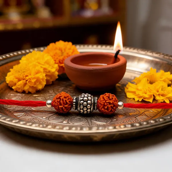 Silvering_Heritage_Rudraksha_925_Silver_Bracelet_Rakhi