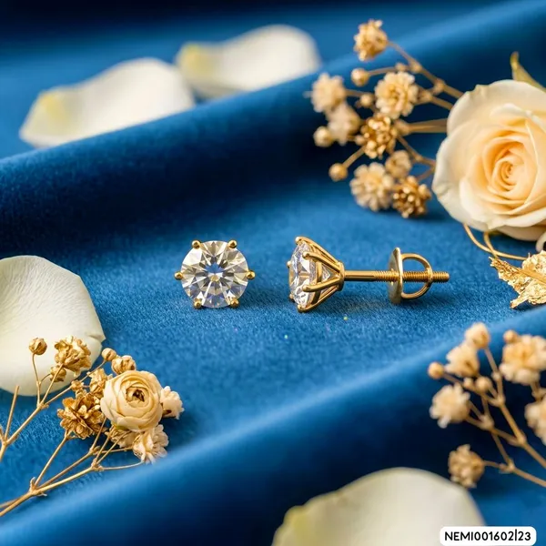 Silvering_Timeless_Solitaire_Earrings_|_1_CT_•_Authentic_925_Sterling_Silver_•_22_Carat_Gold_/_Rhodium_Plated_•_5A_Elite_CZ_•_Diamond_Setting_•_1.00_CARAT_Each_|_6.5_MM