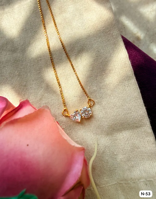 Silvering_Dual_Soul_Solitaire_Necklace_-_Authentic_925_Sterling_Silver_•_22_Carat_Gold_Plated_•_5A_Elite_CZ_•_Diamond_Setting