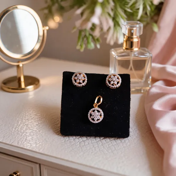Silvering_Eternal_Bloom_Pendant_Set_:_Authentic_925_Sterling_Silver_•_22_Carat_Gold_Plated_•_5A_Elite_CZ_•_Diamond_Setting