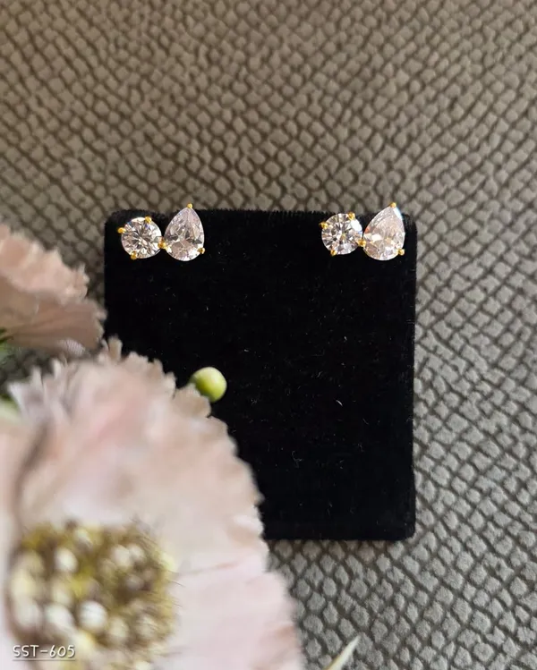 Silvering_Dual_Soul_Solitaire_Earrings_-_Authentic_925_Sterling_Silver_•_22_Carat_Gold_Plated_•_5A_Elite_CZ_•_Diamond_Setting