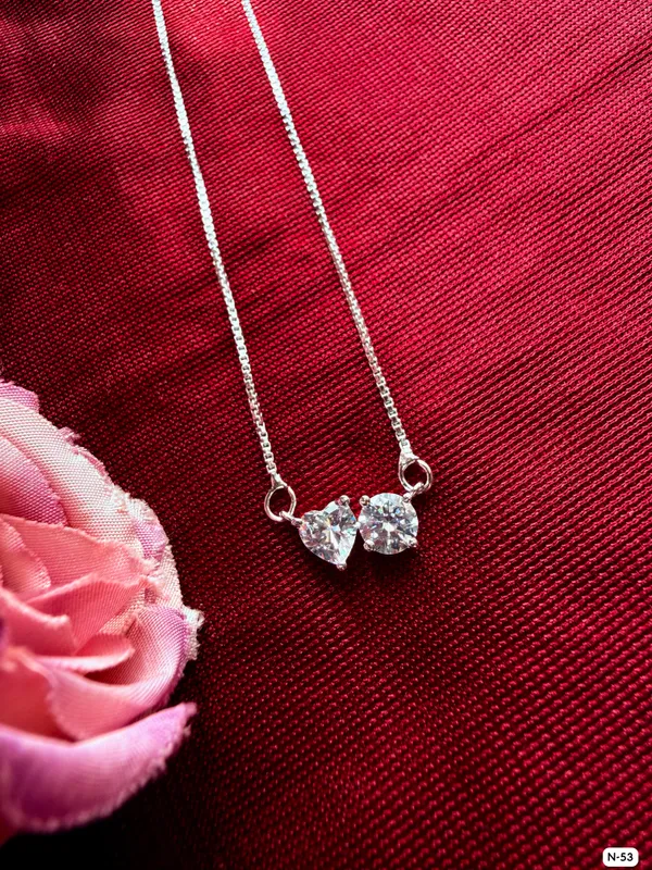 Silvering_Dual_Soul_Solitaire_Necklace_-_Authentic_925_Sterling_Silver_•_22_Carat_Gold_Plated_•_5A_Elite_CZ_•_Diamond_Setting