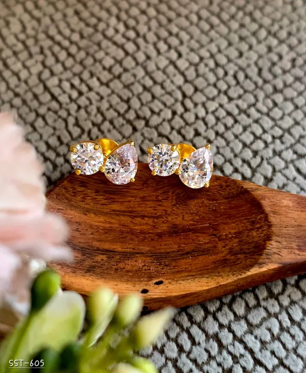 Silvering_Dual_Soul_Solitaire_Earrings_-_Authentic_925_Sterling_Silver_•_22_Carat_Gold_Plated_•_5A_Elite_CZ_•_Diamond_Setting
