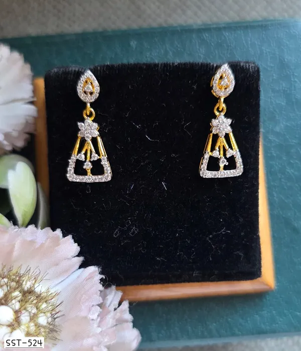 Silvering_Blossom_Earrings_Authentic_925_Sterling_Silver_•_22_Carat_Rodium_Plated_•_5A_Elite_CZ_•_Diamond_Setting