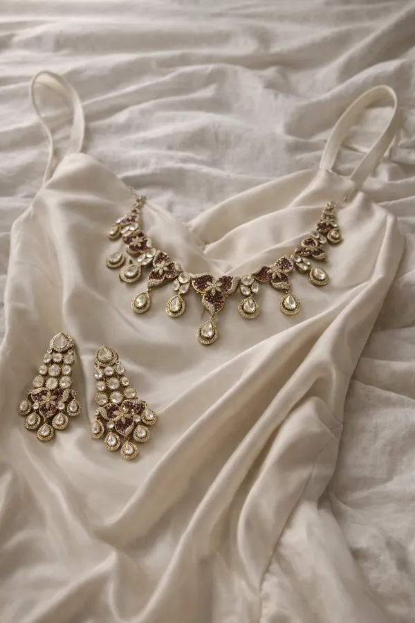 Gold_And_Maroon_Premium_Brass_Necklace_Set_For_Women