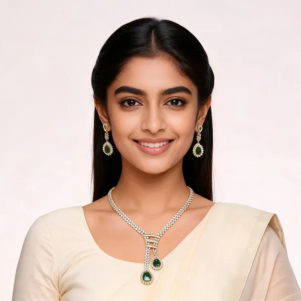 Gold_Premium_Base_Metal_Brass_Necklace_Set_For_Women
