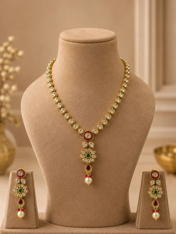 Gold_Premium_Base_Metal_Brass_Necklace_For_Women